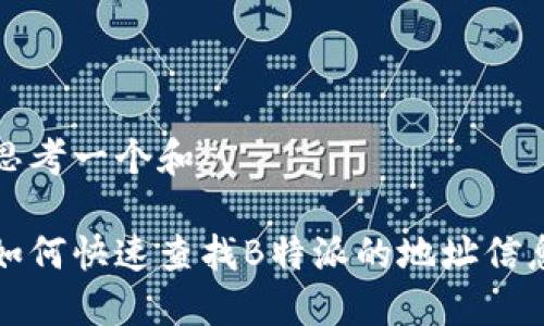 思考一个和

如何快速查找B特派的地址信息